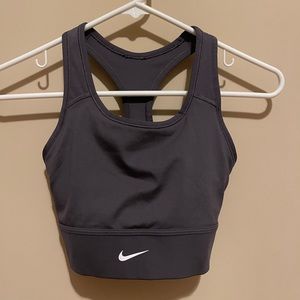 Nike swoosh long line bra, small, dark purple